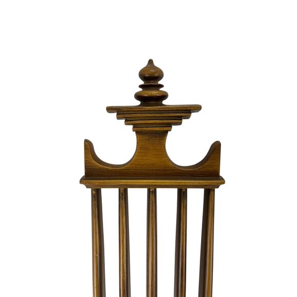 Pair of Vintage 1978 Burwood Wall Candle Sconces Silver Holders and Wood Accents - Picture 7 of 16